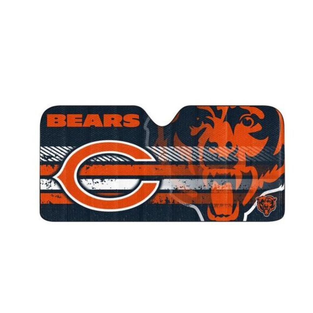 Fanmats NFL Chicago Bears Windshield Sun Auto Shade, tri-fold 58" x 27.5"